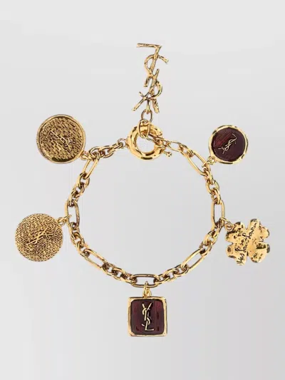 Saint Laurent Metal Bracelet In Gold