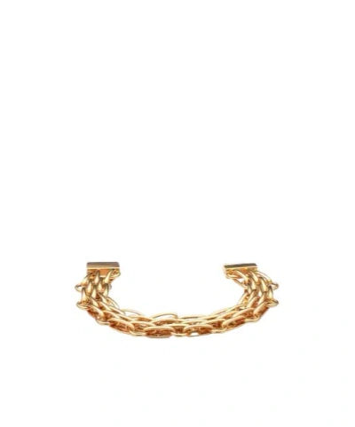 Saint Laurent Metal Bracelet In Golden