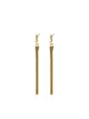 Saint Laurent Metal Earrings With Cassandre Tassel In Metallic