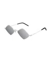 Saint Laurent Metal Frame Sunglasses In Gray