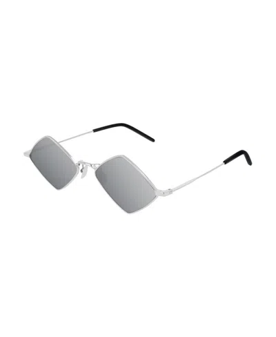 Saint Laurent Metal Frame Sunglasses In Gray