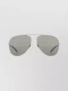 Saint Laurent Metal Frame Sunglasses With Adjustable Nose Pads In Gray