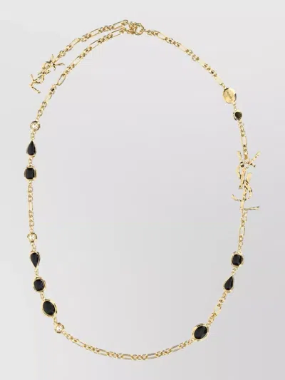Saint Laurent Metal Necklace In Transparent