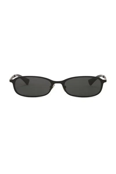 Saint Laurent Metal Oval Sunglasses In Black