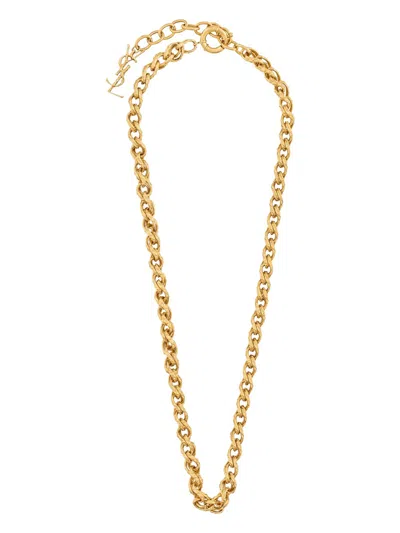SAINT LAURENT METAL ROPE CHAIN NECKLACE