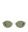 Saint Laurent Womens Gold Sl692 Oval-frame Metal Sunglasses In Gold
