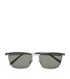 Saint Laurent Slim Metal Frame Prescription Sunglasses In Silver