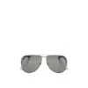 Saint Laurent Metal Sl690 Sunglasses In Silver