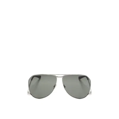 Saint Laurent Metal Sl690 Sunglasses In Silver
