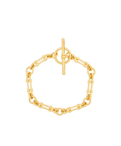 Saint Laurent Metal T-shaped Bracelet In Gold