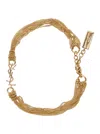 Saint Laurent Metallic Bracelet With Cassandre Charm And Adjustable Lobster Closure In Brass Woman In Multicolor