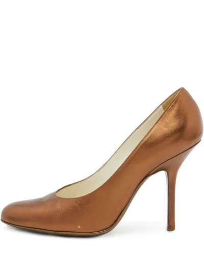 Pre-owned Saint Laurent Metallic Heeled Pumps