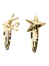 Saint Laurent Cassandre Hair Clips (set Of Two) In Multicolor