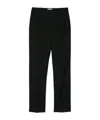 Saint Laurent Metallic Striped Straight Trousers In Black