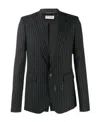 Saint Laurent Metallic Stripes Blazer In Black