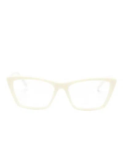 Saint Laurent Mica Cat-eye Glasses In Neutral