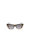 Saint Laurent Carolyn Recycled Acetate Cat-eye Sunglasses In Gray