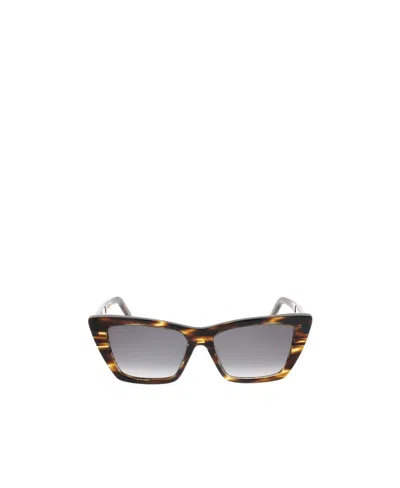 Saint Laurent Mica Cat-eye Sunglasses In Gray