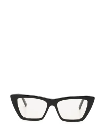 Saint Laurent Mica Cat-eye Sunglasses In Black