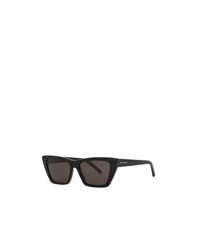 Saint Laurent Mica Cat-eye Sunglasses In Black