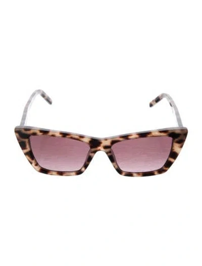 Pre-owned Saint Laurent Mica Cat-eye Sunglasses In Neutral