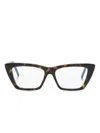 Saint Laurent Mica Cay-eye Frame Glasses In Brown