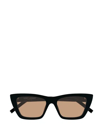 Saint Laurent Mica Plump Sunglasses In Multi