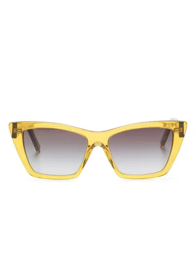 Saint Laurent Mica Sunglasses In Green