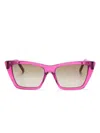 Saint Laurent Mica Sunglasses In Pink