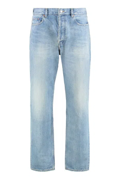 Saint Laurent Mick 5-pocket Straight-leg Jeans In Blue