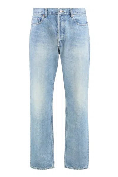 Saint Laurent Mick 5-pocket Straight-leg Jeans In Blue