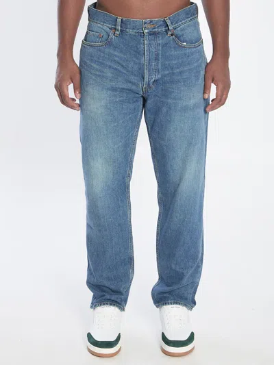 Saint Laurent Mick Denim Pants In Blue