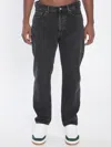 Saint Laurent Mick Faded Denim Pants In Gray
