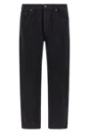 Saint Laurent Denim Jeans With Back Pockets And Belt Loops In Black