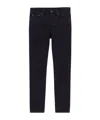 Saint Laurent Mick Long Straight-leg Jeans In Black