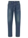 Saint Laurent Long Mick Jeans Rs701-03 In Blue