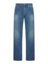 Saint Laurent Mick Long Denim Jeans In Blue