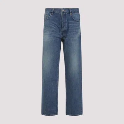 Saint Laurent Straight-leg Denim Jeans In Medium Blue Wash