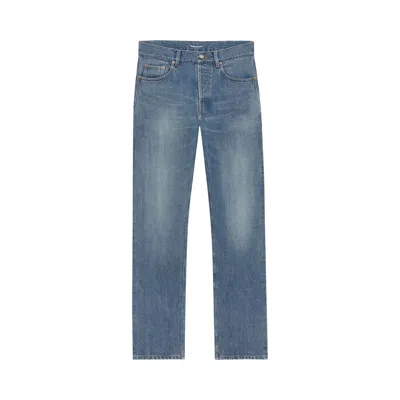 Pre-owned Saint Laurent Mick Long Jeans 'norvegian Blue' | Men's Size 38