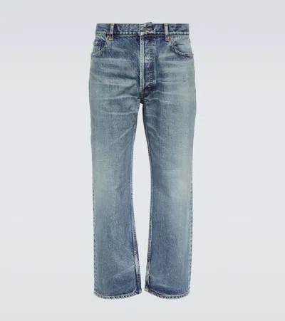 Saint Laurent Mick Straight Jeans In Blue