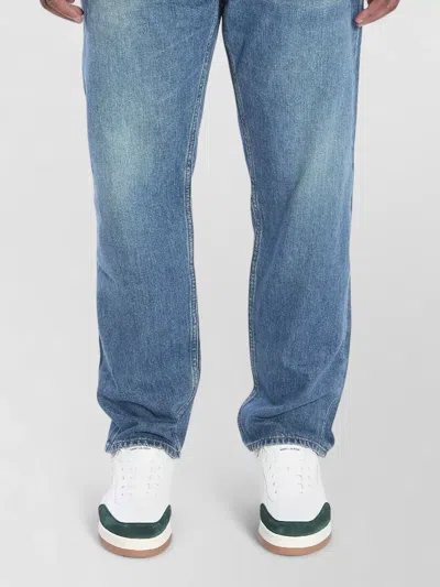 Saint Laurent Mick Straight Leg Denim Trousers In Blue