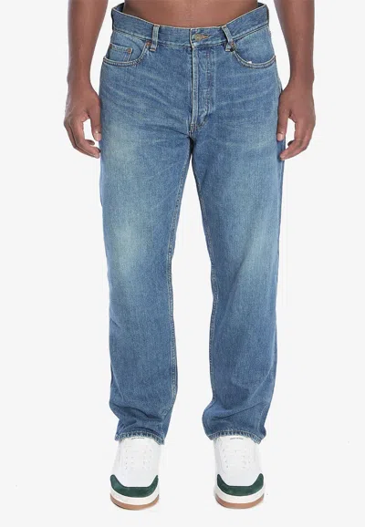 Saint Laurent Mick Straight-leg Jeans In Blue