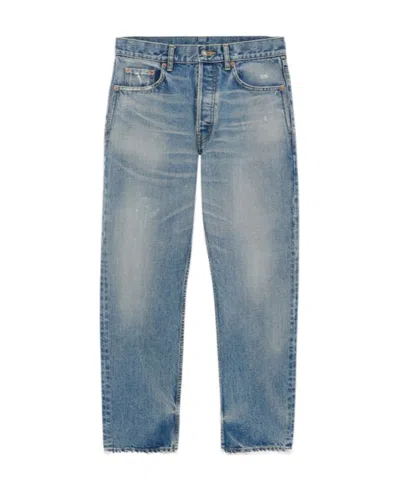 Saint Laurent Mick Straight-leg Jeans In Charlotte Blue