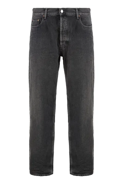 Saint Laurent Mick Straight Leg Jeans In Black