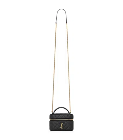 Saint Laurent Micro Gaby Top-handle Bag In Black