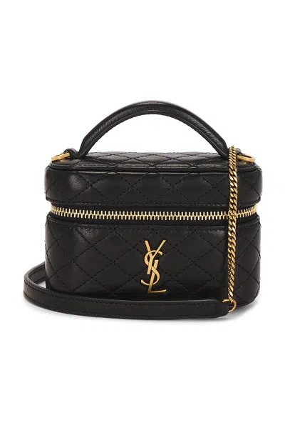 Saint Laurent Micro Gaby Vanity Bag In Nero