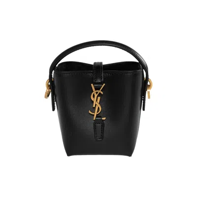 Pre-owned Saint Laurent Micro Le 37 Bucket Bag 'noir' In Black