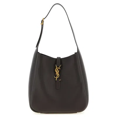 Saint Laurent Micro Le 5  7 Shoulder Bag In Brown