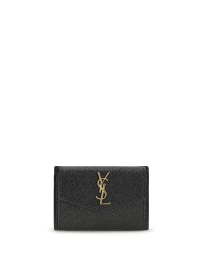 Saint Laurent Micro-grain Calfskin Wallet In Black