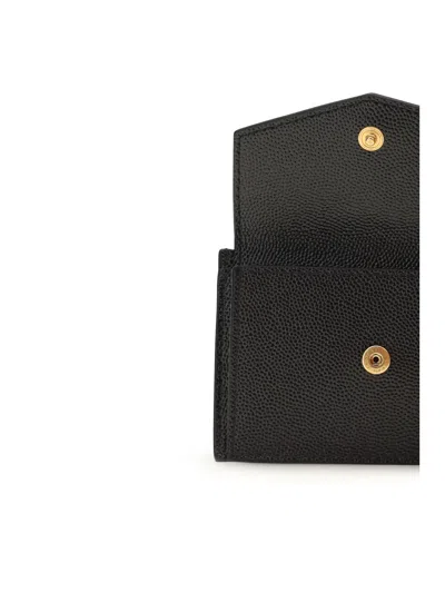 Saint Laurent Micro-grain Calfskin Wallet In Black